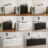 Radiator Cover Vertical Slat Modern Stylish MDF Wood White Black Cabinet Shelf