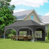 3 x 6m Pop Up Gazebo with Sides, Peak Top Garden Party Tent Marquee