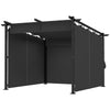 3 x 3(m) Metal Pergola with Retractable Roof and Sidewalls, UPF30+ Refurbished