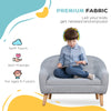 Kids Sofa Children 2 Seater Armchair Toddler Couch Chair Bedroom Playroom Grey