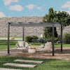 4X3M Heavy Duty Metal Pergola with Retractable Roof Outdoor Garden Gazebo Canopy