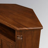 Mahogany Corner TV unit with flutted columns and Single Shelf , 2 Doors