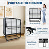 Rollaway Bed Portable Metal Guest Bed Folding Bed With 5'' Memory Foam Mattress