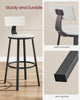 Tall Bar Stools, Bar Chairs with Backrest，1 set for 2 pieces，LBC026B02V1