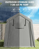 10x15 ft Carport Storage Shed Portable Garage w/ Roll-up Zipper Door Waterproof