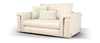 Sofology The Oscar Ecru Mix Super Matt Velvet & Gold Loveseat Armchair RRP £1199