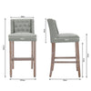 2X Wooden Breakfast Bar Stool Height Kitchen Bar Chair Padded Seat Salon Lounge