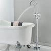 Bathroom Chrome Freestanding Bath Tub Filler Mixer Tap Hand Shower Floor Mounted