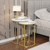 Set of 2 Luxury Accent End Side Table Minimalist Round Coffee Tables Living Room