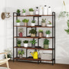 5 Tier Expandable Corner Bookshelf Wooden Storage Rack Display Shelf Bookcase