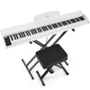 ♬Mustar 88 Key Semi Weighted Digital Piano Portable Keyboard Stool Chair