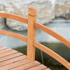 6FT Wooden Garden Bridge with Safety Railings, Classic Arc Footbridge