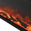Electric 3 Sided Media Fire 40-100in Wall Insert LED Flames Fireplace Panoramic