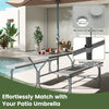 Picnic Table Bench Set 8 Person Outdoor Camping Table & 2 Benches