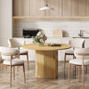 Round Dining Table for 4, 47.24-Inch Wood Dining Table for Kitchen Living Room