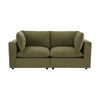 Dusk Boston Olive Green Velvet 2 Seater Sofa RRP £899