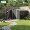 Garden Shed Metal Storage Grey Garden Universe 8ft x 8ft Inc Base Frame GS8-8AN
