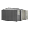 Garden Shed 10x10FT Steel Apex Tool Equipment Organize W/Window Door Grey