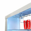 Fiesta High Gloss Bar Table Unit In White With LED Lighting