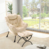 Comfy Lazy Chair with Footstool Relax Lounge Chair Accent Armchair Sofa Chair