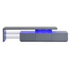 Alanis High Gloss TV Stand With Storage In Grey And LED Lights