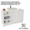 White Bathroom Under Sink Cabinet Basin Storage Cupboard Vanity Unit With 2 Door