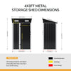 4ft x 3ft Outdoor Storage Shed Steel Garden Sheds Small Tool House with Door