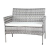 Garden Rattan Furniture 4 Piece Set Table Chairs Sofa Wicker Outdoor Patio Set