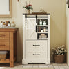 Farmhouse Bathroom Floor Cabinet Freestanding Storage Cabinet-White