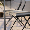 Black Aluminium Space-Saving Balcony Bistro Set with Folding Chairs & Pla FTR216
