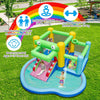 5-in-1 Crocodile Water Park Inflatable Bounce House with Slide & Splash Pool