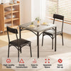 3-Piece Dining Table Set for 2 Compact Kitchen Table & Chairs Space Saving Squar