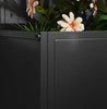 Metal Raised Garden Bed with Trellis Outdoor Elevated Planter Box Black New