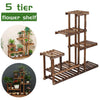 5 Tiers Wooden Plant Flower Display Holder Stand Shelf Storage Rack In/Outdoor
