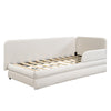 3ft Single Upholstered Daybed with Drawers Children Kids Junior Bed Frame Beige