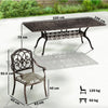 Vintage Garden Dining Set Cast Aluminium Patio Furniture 8 Seater Chairs Table