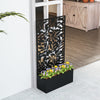 Outsunny Metal Garden Bed w/ Trellis Raised Planter w/ Privacy Panel Refurbished