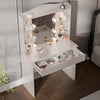 Dressing Table With Mirror Storage Makeup Desk Vanity Table Led Lights Bedroom