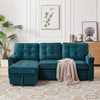 3 Seater Sofa Bed Corner Couch Sectional Settee Sleep Reversible Storage Chaise
