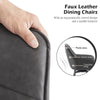 2x Grey Swivel Dining Chairs Faux Leather Padded Seat Dining Room Chair Modern