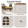 Sideboard Bar Table with Storage Cabinet, Drawer, Spice Rack, Adjustable Shelves