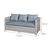 Oseasons Acorn Deluxe Rattan 10 Seat Rising Firepit Garden Sofa Set Grey