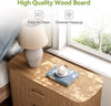 Large Wide Nightstand with 3 Drawers, Modern Oversized Bedside Table for Bedroom