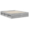 Bed Frame Grey Sonoma 160 x 200 cm Solid Pine Wood