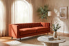 SWYFT MODEL X02 3 SEATER SOFA BRICK WITH STYLISH COPPER FEET