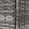 Double Wheelie Bin Store Poly Rattan Garden Outdoor Garbage Storage Shed Dustbin