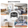 Oversized Chenille Barrel Accent Chair,Modern Round Armchair w/ Curved Backrest