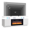 70'' TV Stand 36'' Electric Fireplace Storage Cabinet Media Flame Entertainment
