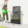 Outsunny Metal Garden Bed for Garden with Trellis, Raised Garden Bed