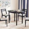 110CM Wooden Dining Table for 4-6 People Oval Kitchen Table-Black